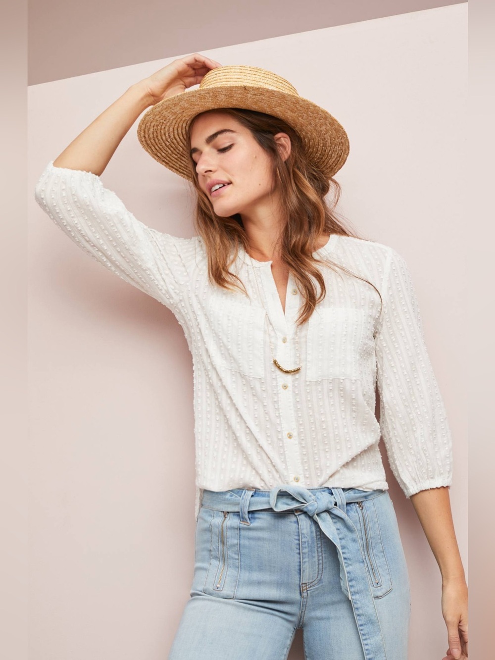 NWT Anthropologie Akemi + Kin Runi Printed Blouse